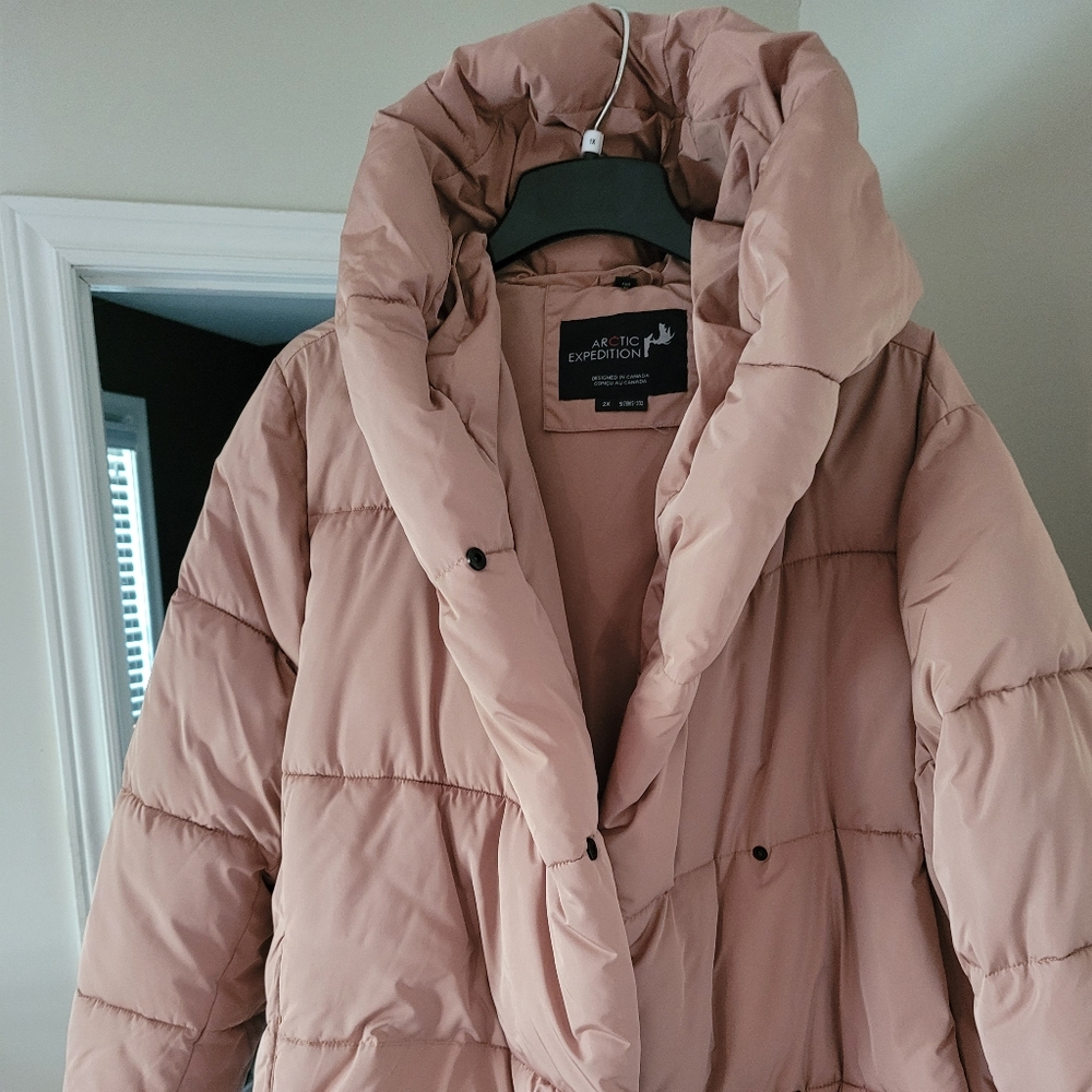 Women's Latte Coloured Puffer Jacket 2X NWOT